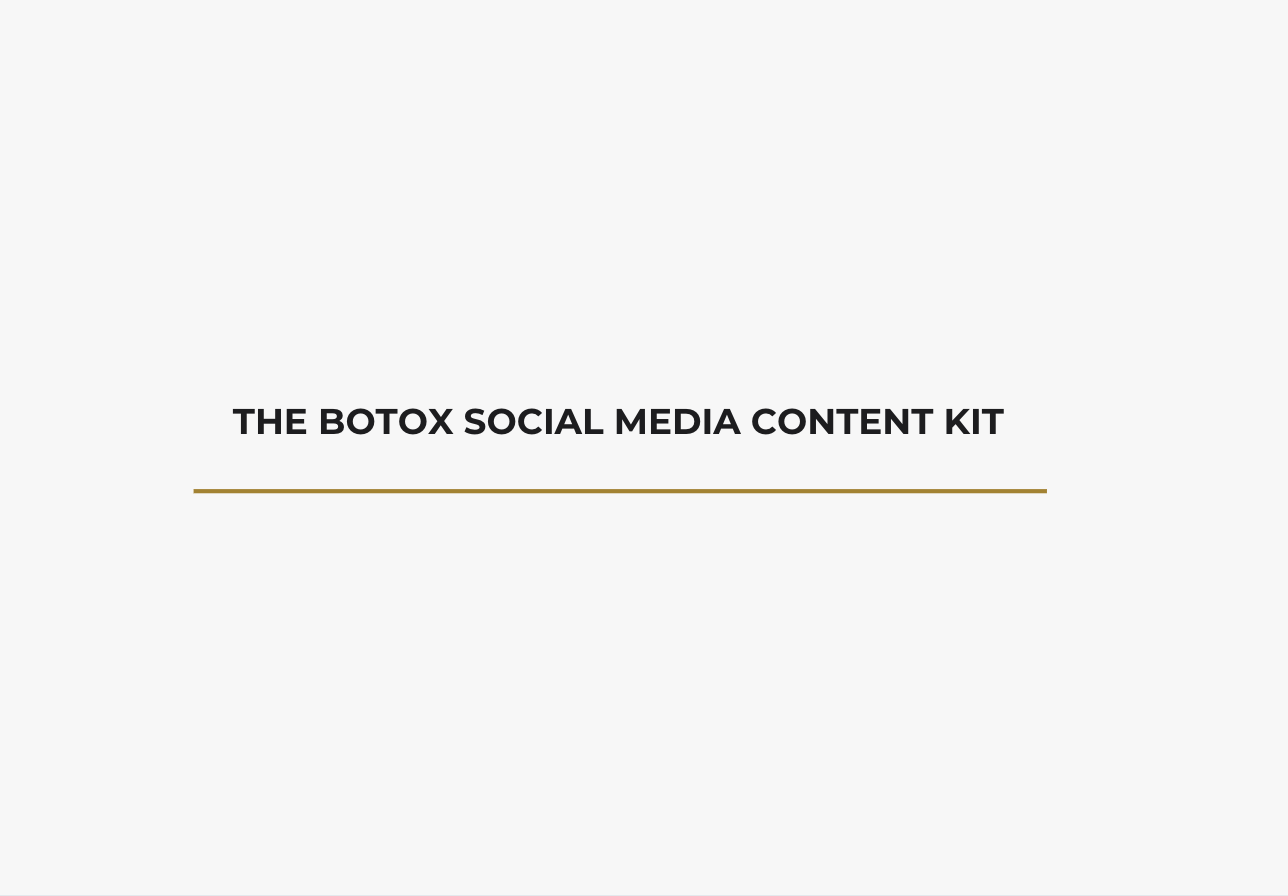 The Botox Social Media Content Kit